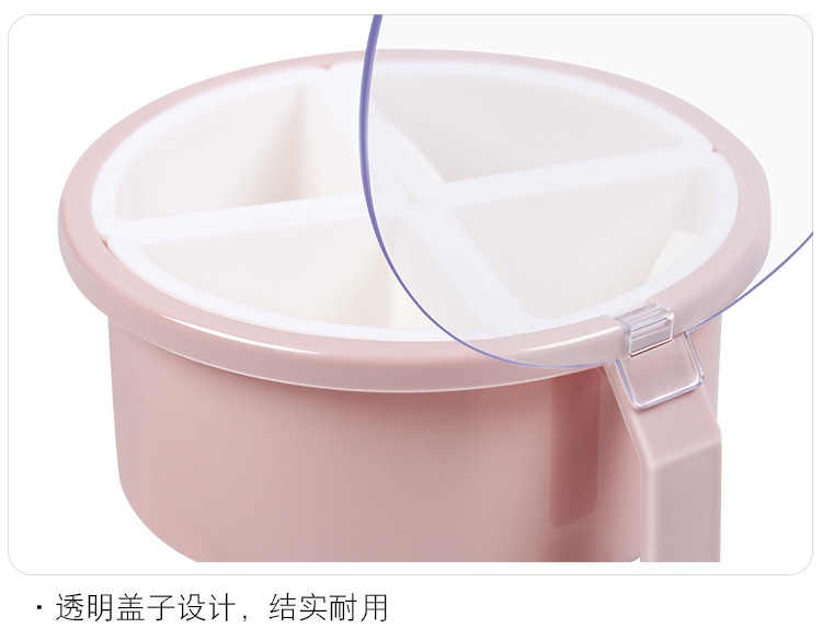 调料盒盐罐调味罐厨房圆形多格佐料盒收纳盒圆形透明盖四格调味盒详情24