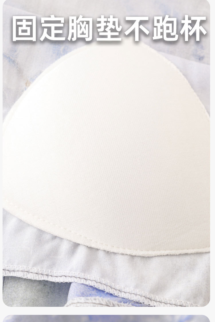 Summer cotton silk belt cushioned nightgown for middle-aged women, short sleeves for mothers, 45-piece artificial cotton home wear, pajama skirt pic 9