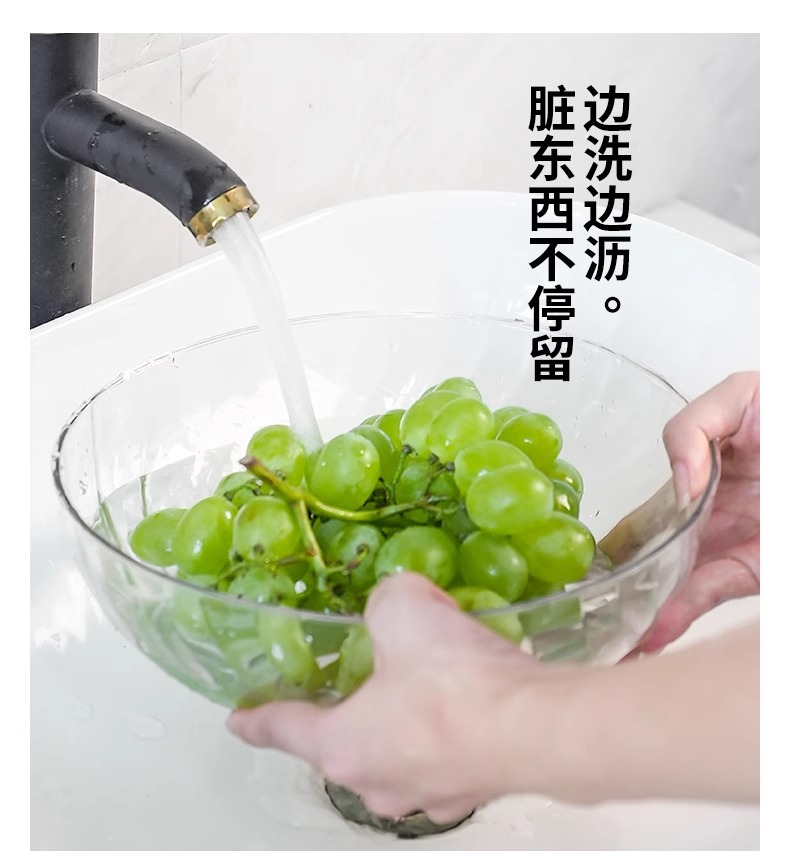 水果盘客厅家用2023新款高颜值茶几果盘轻奢风高档沥水托盘干果盘详情7
