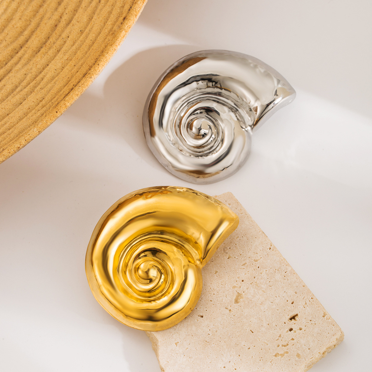 ZX0026夏季新款海螺不锈钢胸针女欧美网红潮流同款海滩风钛钢配饰详情8