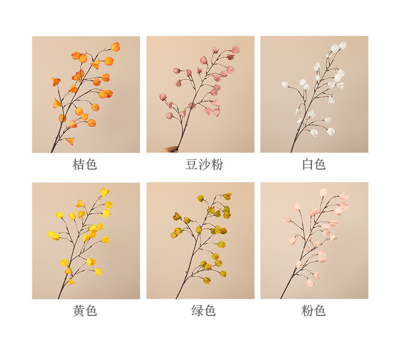 新款仿真灯笼果姑娘果高品质家居软装装饰插花假花摆件摄影道具详情16