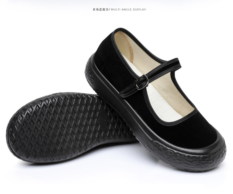 老北京布鞋女厚底工作鞋轻便软底上班黑布鞋酒店礼仪舞蹈鞋妈妈鞋详情25