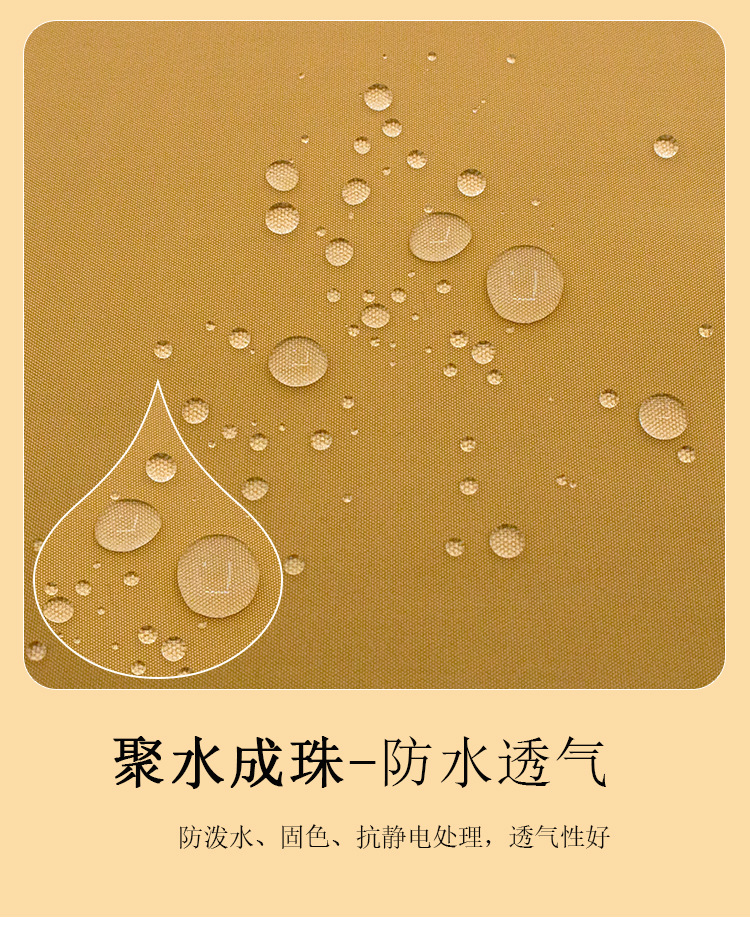 现货150D强防水牛津记忆面料运动休闲外套工装短裤风衣面料详情11