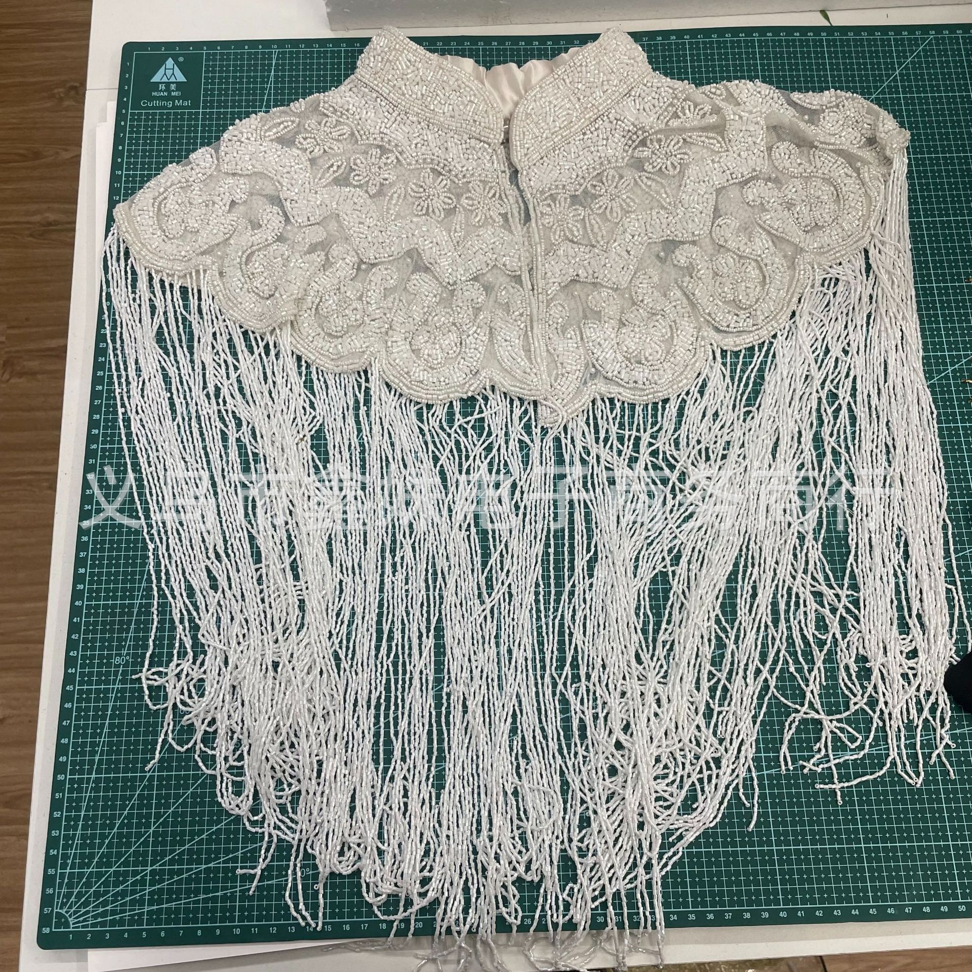 Fringed sequined shawl, European and American retro Gatsby ball party beaded evening dress, short small shawl pic 18