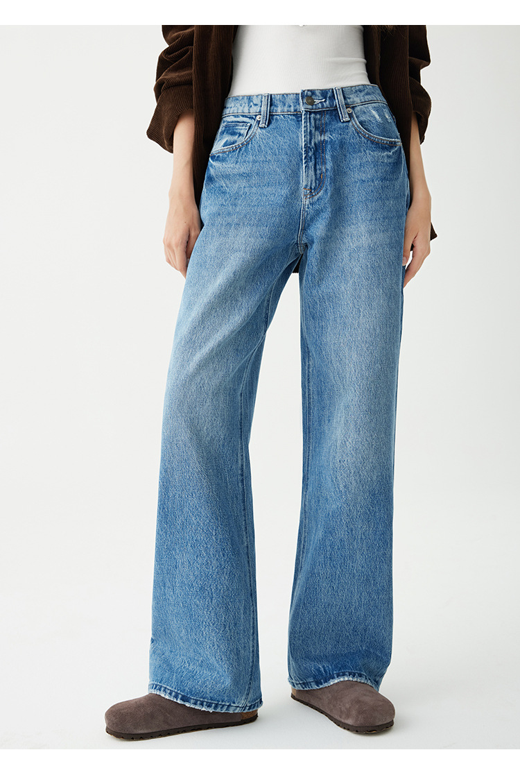 MBB high-end high-waisted jeans for women Spring/Autumn 2025 new style American 9-inch wide-leg pants Loose straight-leg trousers pic 13