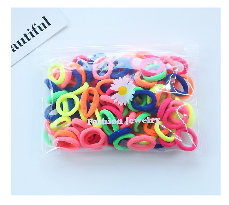 新款小号儿童彩色发圈宝宝不伤发头绳无接缝毛巾圈100根详情13