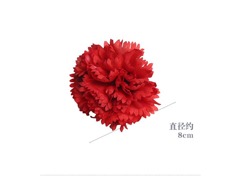 8cm仿真多色绢布康乃馨花头母亲节花束家居装饰diy插花蛋糕花配件详情3