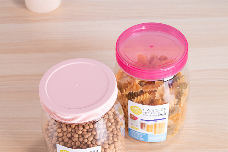 Packaging bottles, storage cans, plastic food cans, storage cans, grains and cereals, kitchen snack sealed cans, storage boxes pic 11