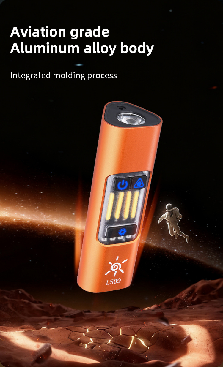 2026 New EDC Mini Multi-source Flashlight with Magnetic Laser Red Light Warning Tool Lamp TYPE-C Charge pic 23