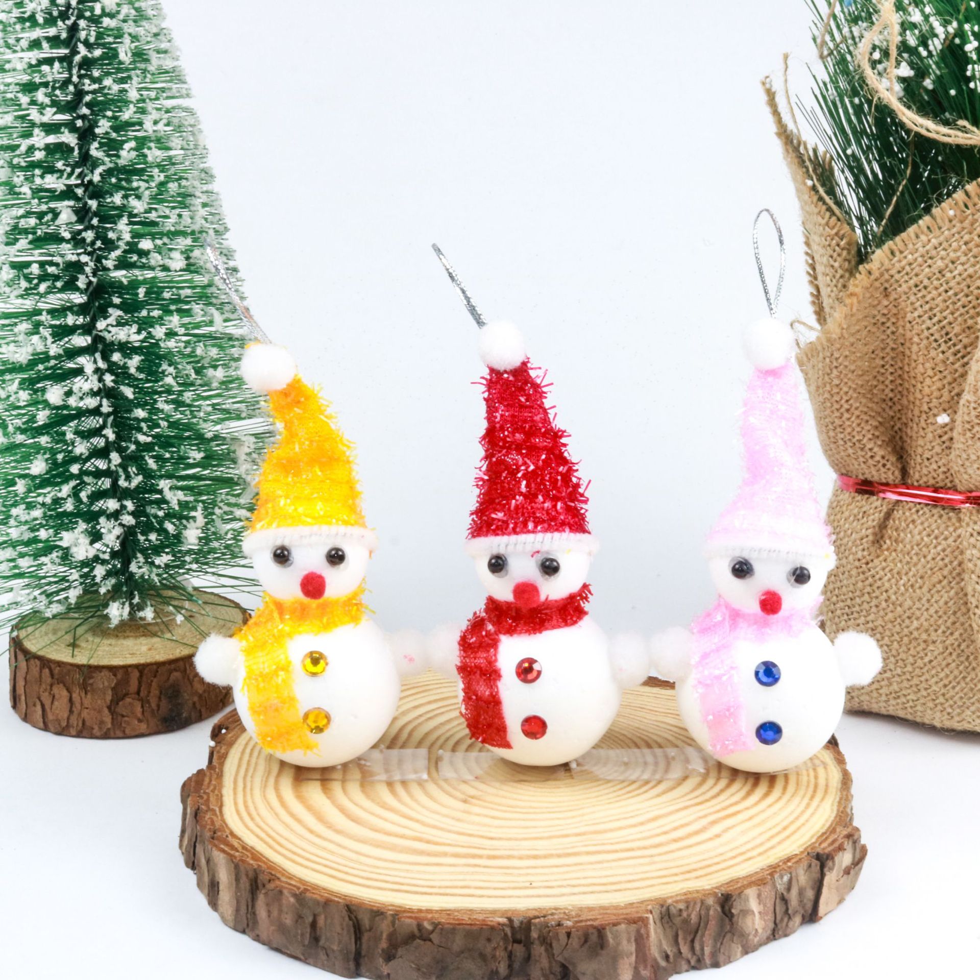 3 sets of 5x7cm Christmas foam snowmen, three-dimensional scene decorations, shopping malls, bars, festival pendants, Christmas decorations pic 5