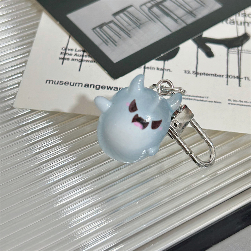 Creative and cute glow-in-the-dark little ghost keychains, funny three-dimensional Halloween dolls, schoolbags, pendants, and ins accessories pic 12