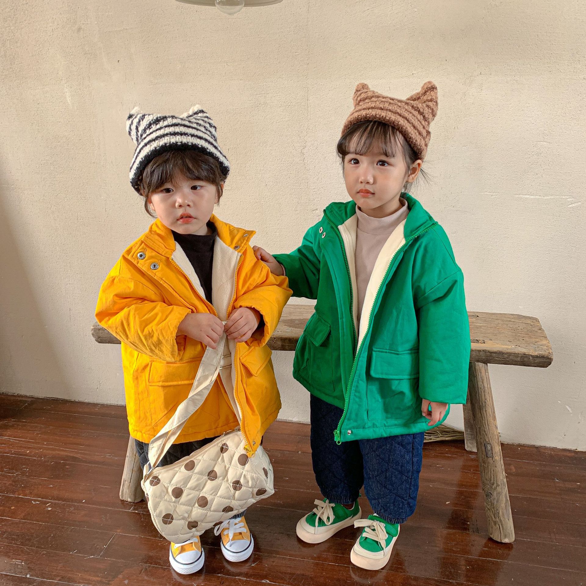 儿童夹棉牛仔裤加厚男童休闲裤子女童保暖2024新款秋冬季宝宝长裤详情22