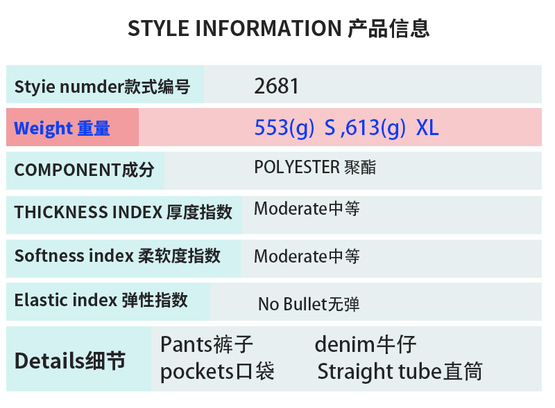Independent store cross-border Amazon 2024 summer European and American fashion slimming style straight wide-leg jeans without elasticity pic 6