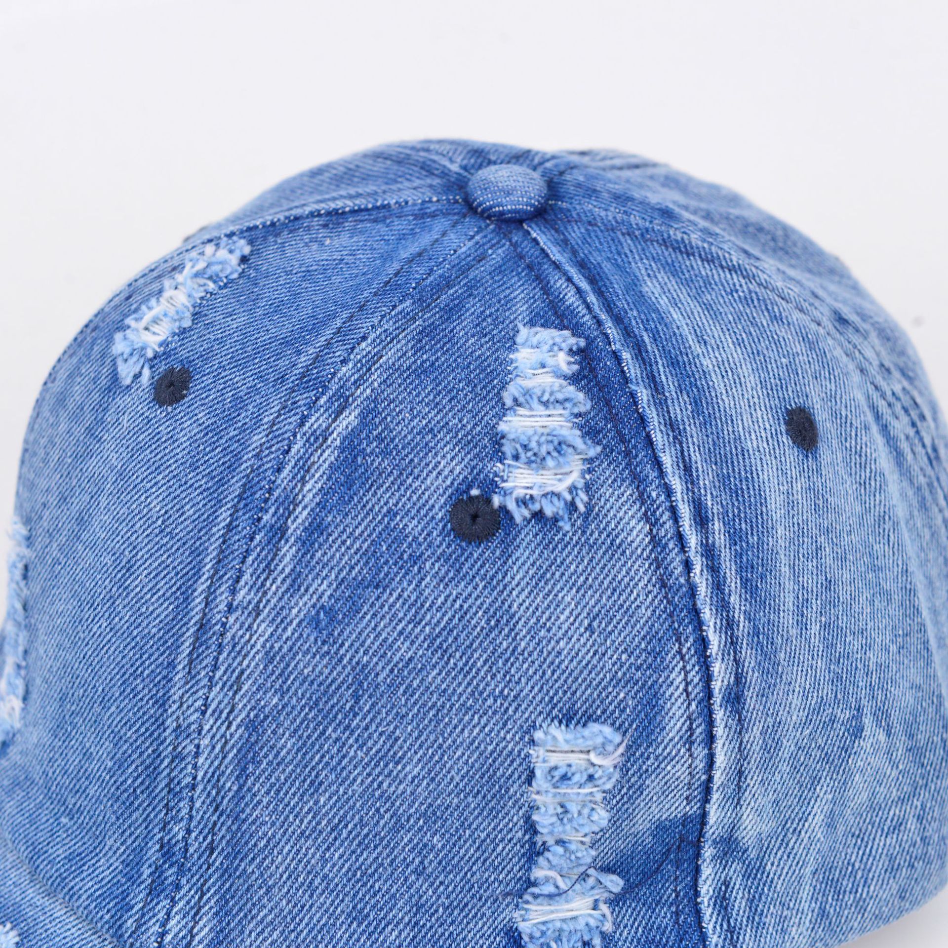 女夏季韩版复古个性做旧破洞棒球帽潮男女百搭软顶遮阳款鸭舌帽详情5