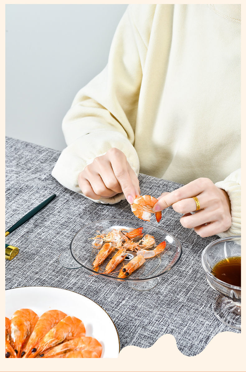 家用小熊零食碟餐桌吐骨碟创意餐具防摔小盘子水果干果盘年货碟子详情6