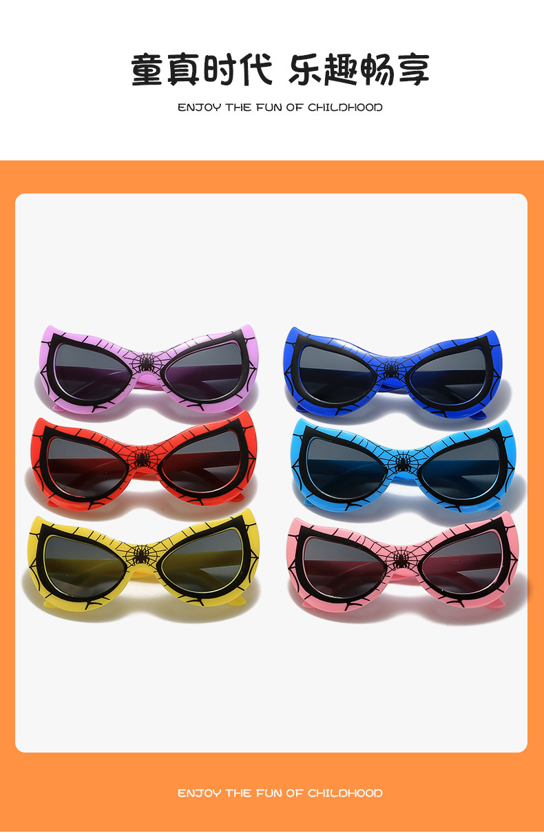 宝宝太阳镜防紫外卡通可爱眼镜蜘蛛侠儿童遮阳镜男童潮酷时尚眼镜详情7
