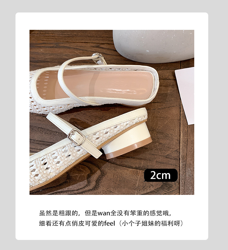 2025夏季新款镂空包头半拖鞋女夏季外穿休闲编织凉拖鞋沙滩女鞋详情8