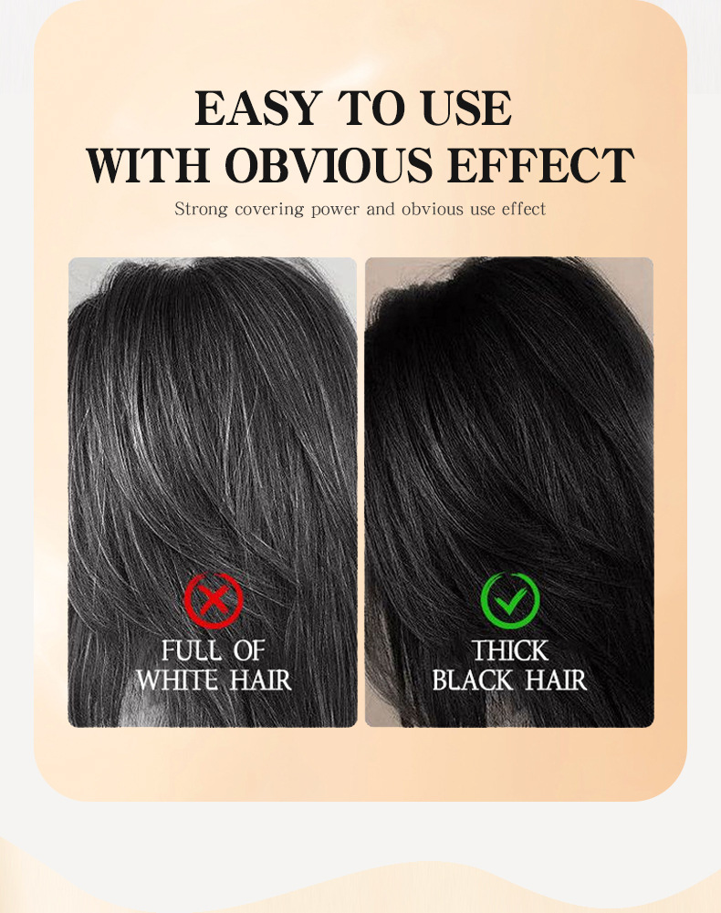 跨境专供MEIDIAN美发棒遮盖白发一次性短效补染剂黑发神器批发详情9