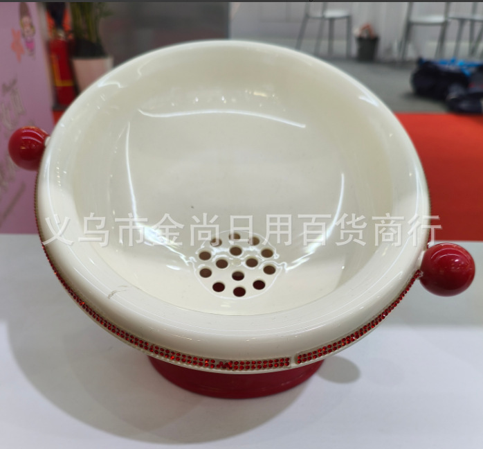 A simple fruit plate, a coffee table for the living room, a tiled fruit plate with legs, a draining basket, and a must-have snack table for the living room pic 1