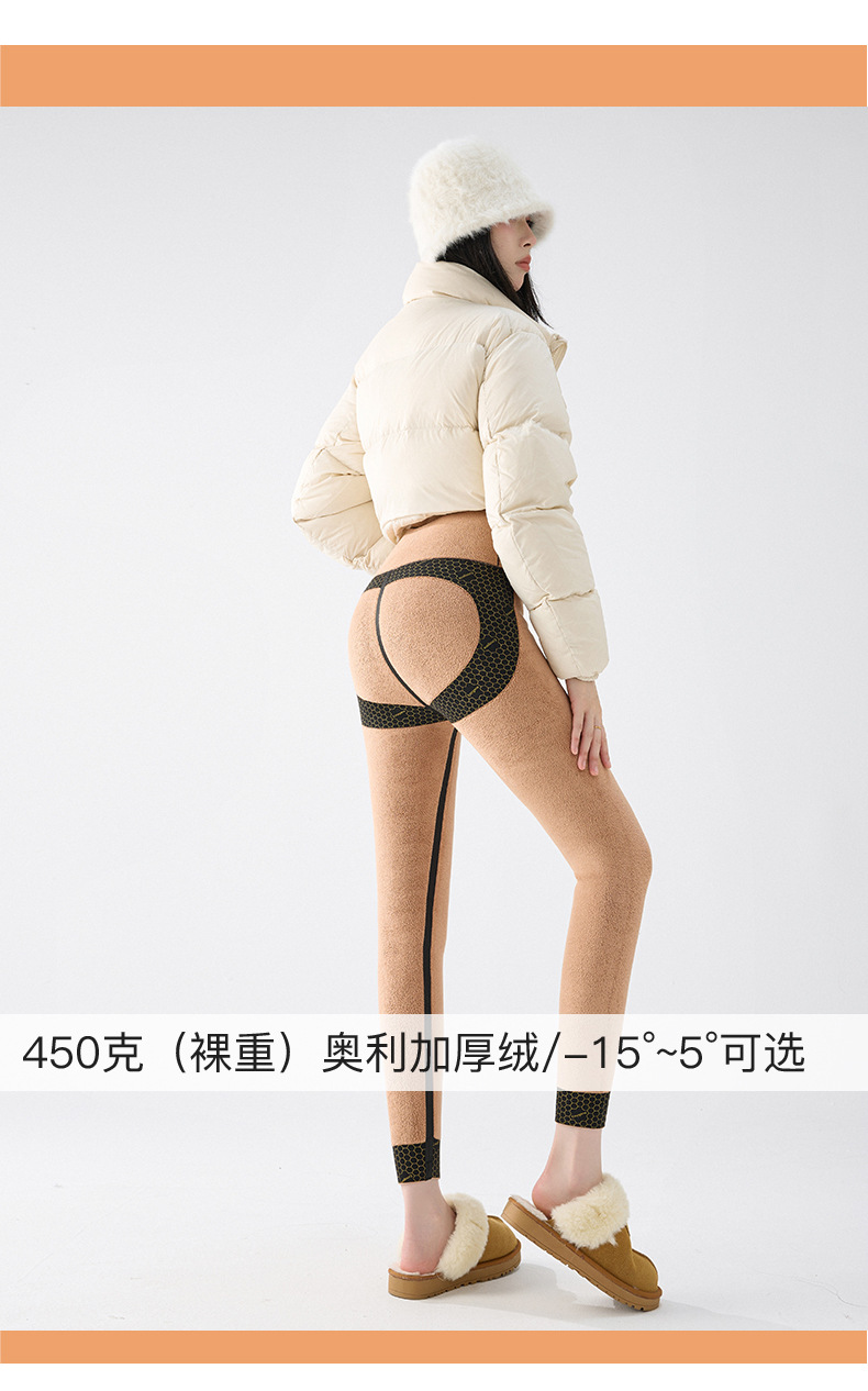 Shark pants with fleece for women, thick outerwear long pants for autumn and winter, warm, hip-lifting, high-waisted, new warm, oversized Barbie pants pic 21