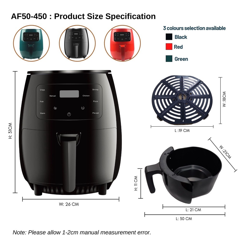 air fryer 新款空气炸锅家用大容量薯条机多功能电炸锅跨境专供详情7