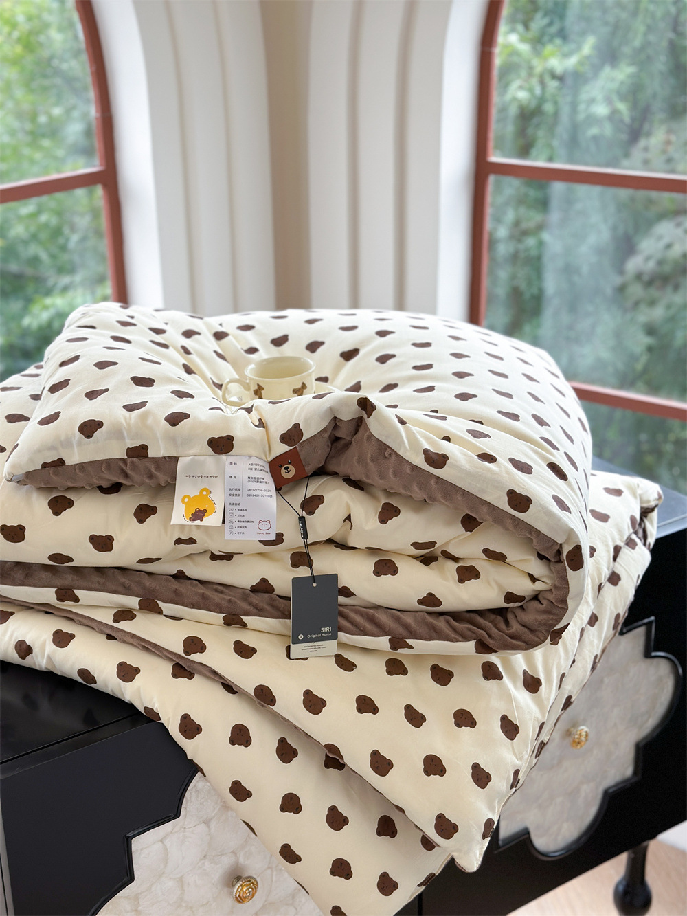 13372 All-cotton cartoon small floral print spring and autumn quilt soothing, bean quilt warm and fleece winter quilt core pic 13