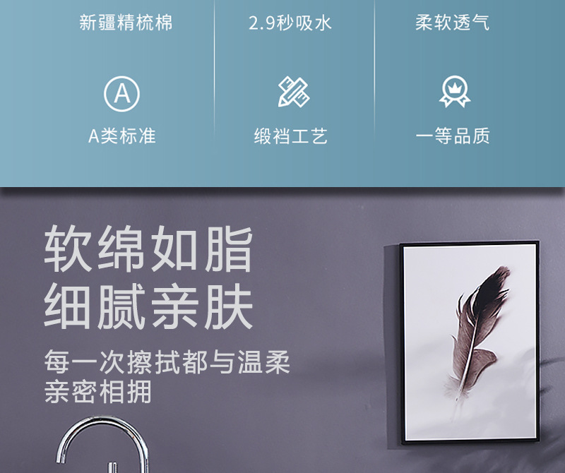 毛巾洗脸用纯棉浴巾成人提花酒店家用运动健身美容院套装详情4