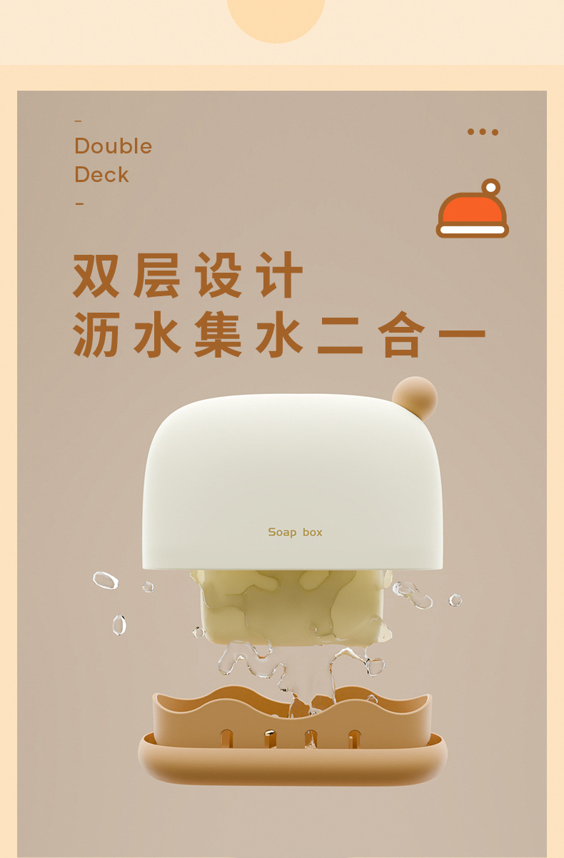 A travel sealed, lid-draining, creative toiletry soap box, portable, small soap box for business trips and travels pic 10