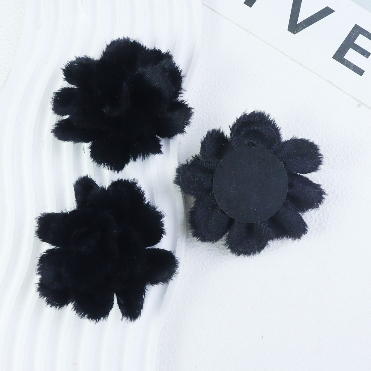 8CM毛茸茸洛丽塔饰品服装辅料可爱软乎乎花朵慵懒风山茶花diy详情4