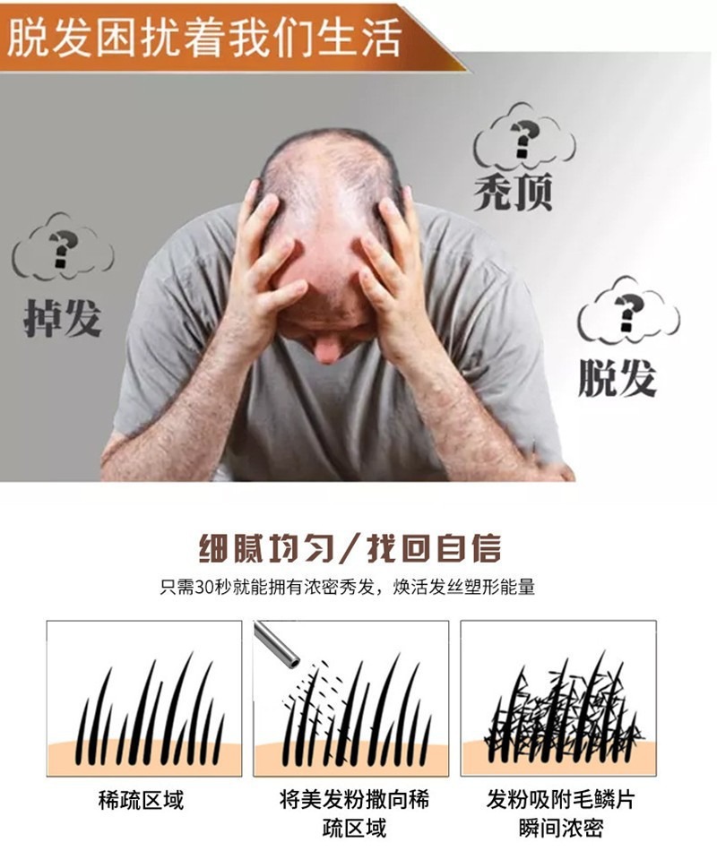 Hair powder sprayer, hairline thickening and hair growth fiberglass powder bottle, silicone airbag spray bottle, hair care tool pic 2