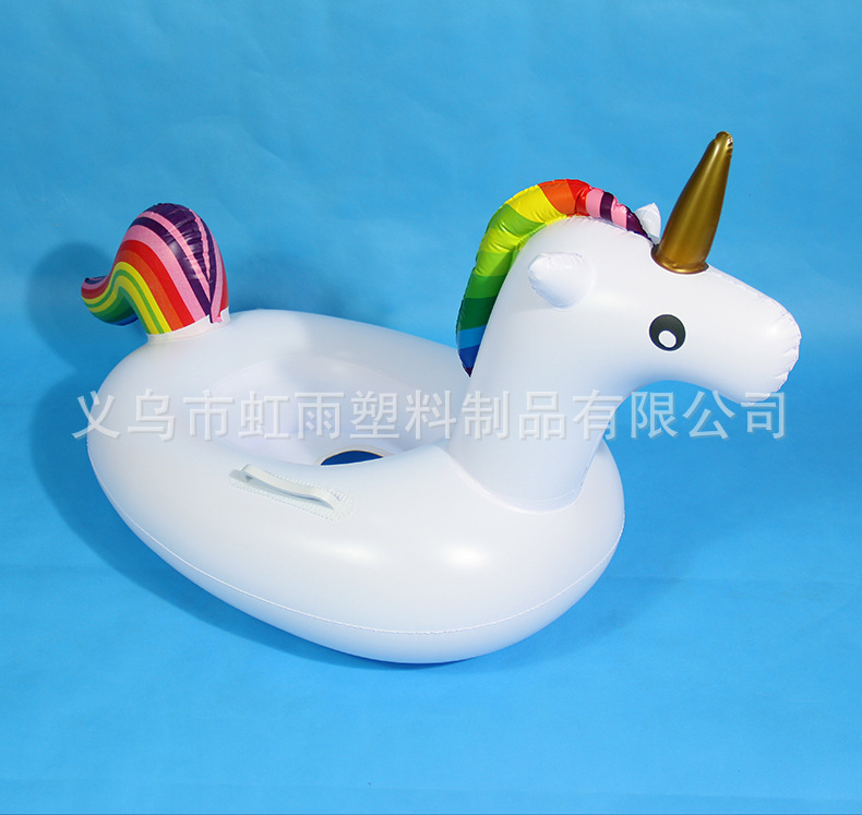 婴幼儿游泳艇趴艇 大号独角兽游泳艇 宝宝带坐艇小游艇厂家批发详情9