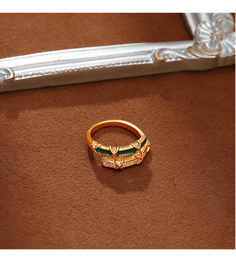 Hyacinth ankola esmalte rojo goteando anillo de aceite mujer lujo ligero ajustable sensación superior anillo de dedo índice diseño de nicho anillo de dedo versátil pic 7