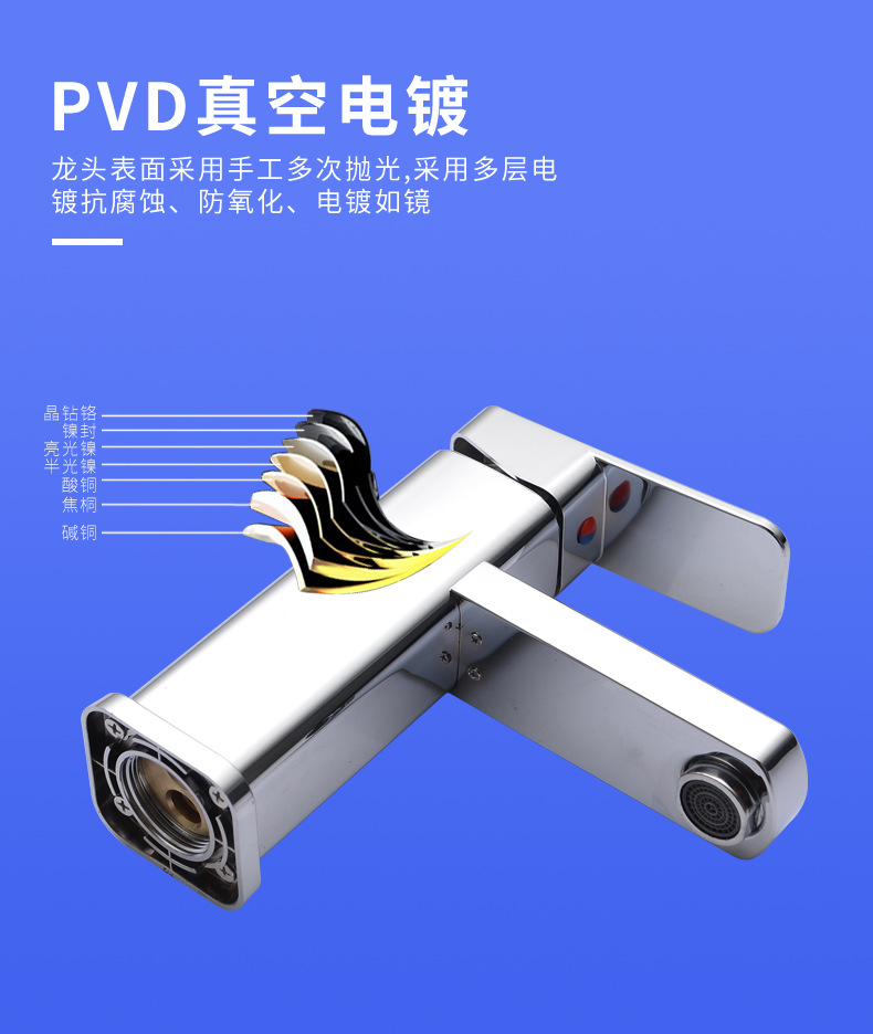 跨境卫生间浴室柜面盆洗脸洗手盆暗装白色台盆水龙头冷热两用详情6