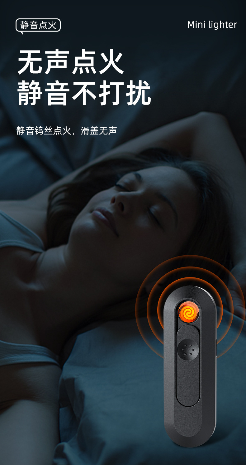 New portable, creative, personalized and trendy electronic luminous cigarette lighter, windproof for boyfriend wholesale pic 11