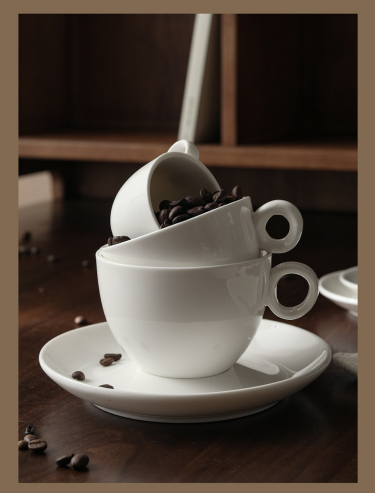 European-style coffee cups, latte art cups, ceramic afternoon tea cups, high appearance level, home Italian espresso cup and saucer sets pic 12