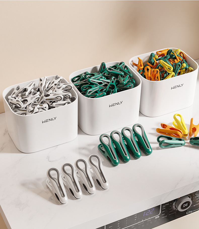 夹子晾衣无痕晾衣夹强力固定袜夹收纳筐家用防风防滑宿舍家用神器详情7