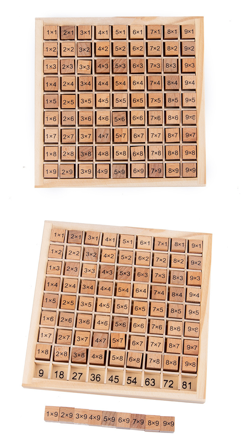 Wooden digital operation building blocks, small toys, multiplication teaching AIDS, primary school mathematics teaching AIDS, cross-border street stall, 10-yuan store wholesale pic 2