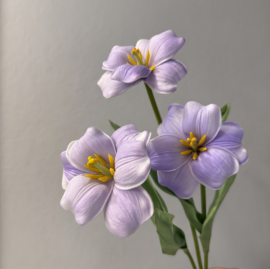 PU开口笑郁金香仿真假花手感保湿婚庆用花摄影道具装饰摆件仿真花详情20