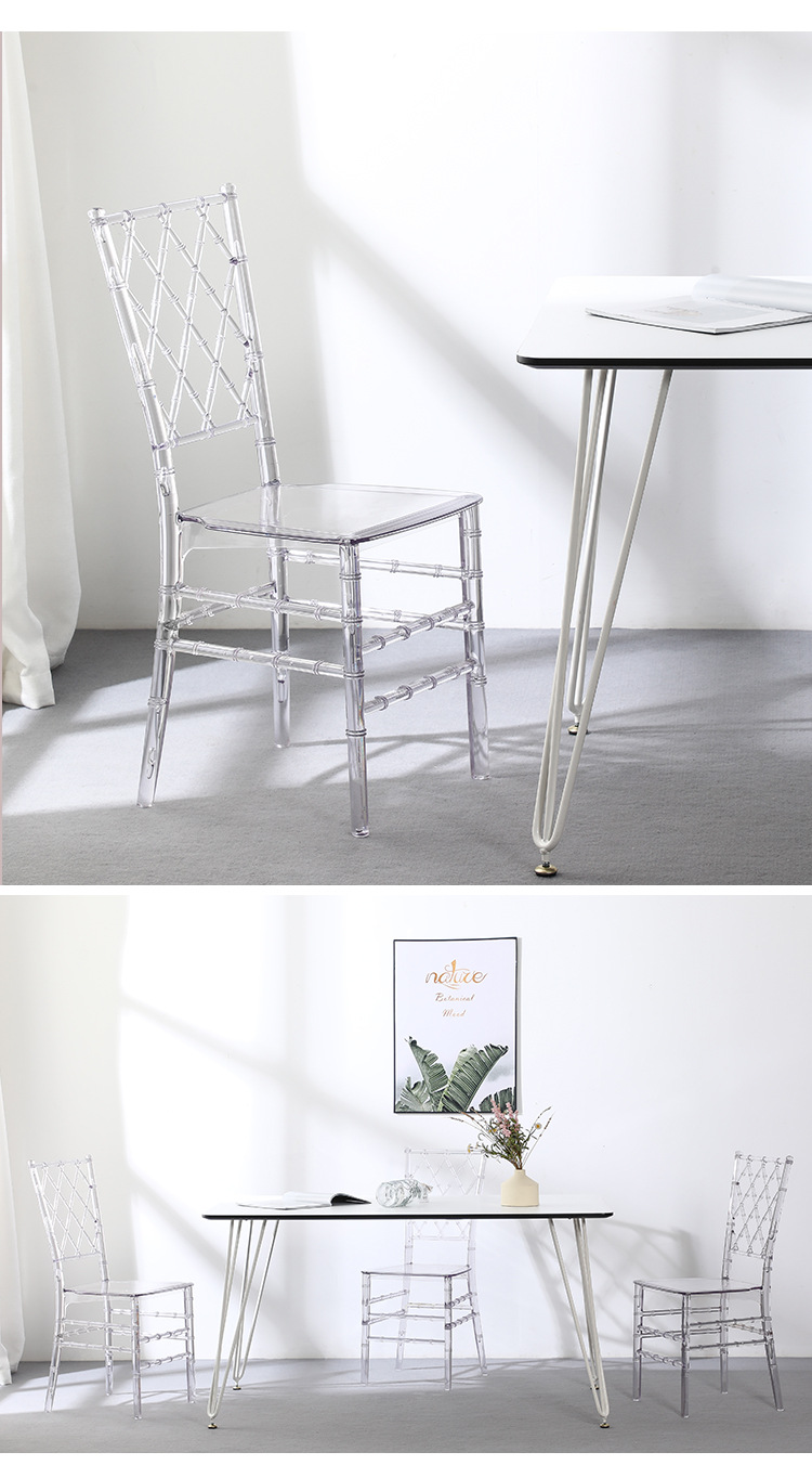 Star Factory Wedding Chairs, hotel banquet chairs, transparent crystal chairs, castle bamboo joint chairs, wedding banquet restaurant auditorium, outdoor hotel tables and chairs pic 2
