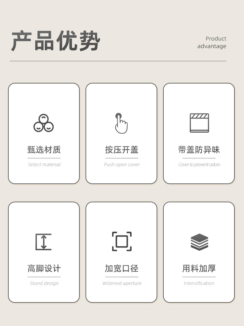 高脚垃圾桶家用带盖欧式轻奢金边厨房客厅高颜值酒店客厅厨房纸篓详情2