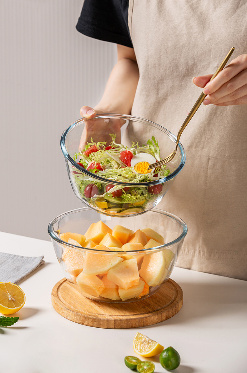 耐高温透明玻璃碗家用蛋糕烘焙玻璃和面盆打蛋沙拉泡面碗大号汤碗详情14