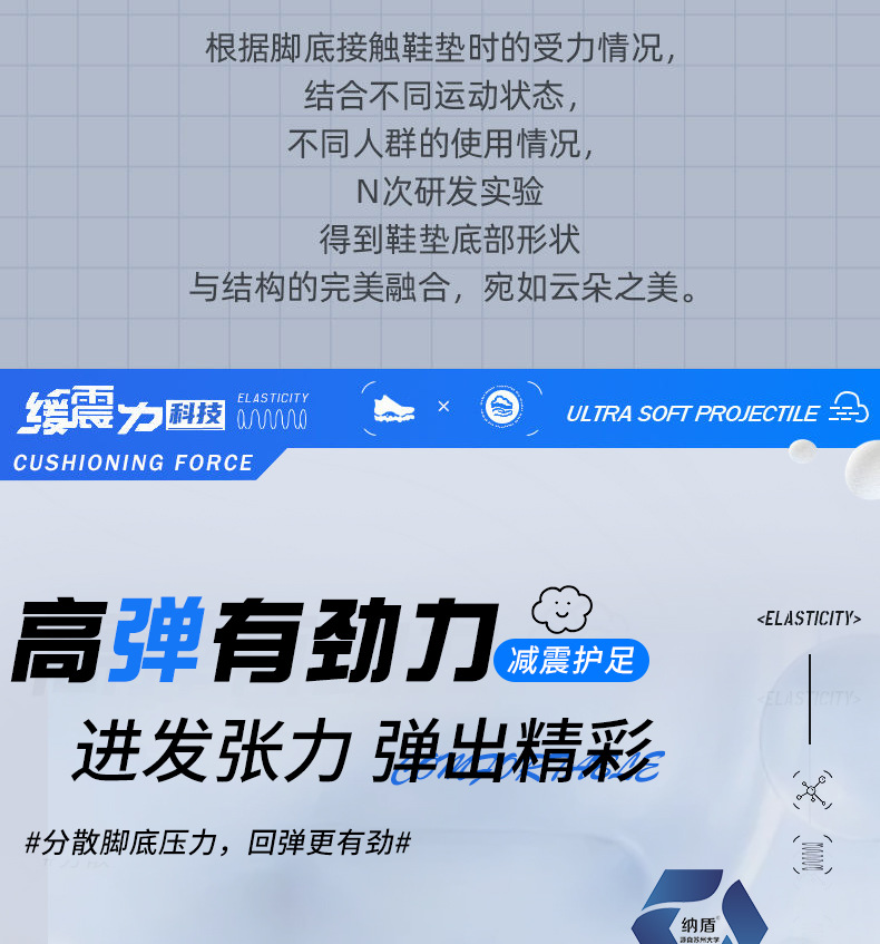 Sports shock-absorbing insoles, anti-odor pu cloud, no fatigue after standing for a long time, military training special, super soft, sweat-absorbing and breathable basketball pic 26