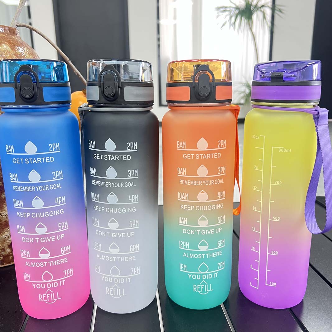 2024年新款渐变色大容量便携塑料水杯创意学生直饮杯男女运动杯子详情5