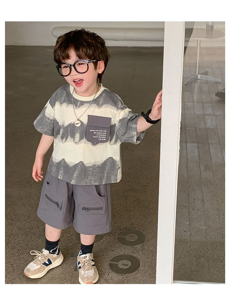 男童夏季短袖套装2024新款潮流韩版中小童薄款秋装潮酷男宝两件套详情19