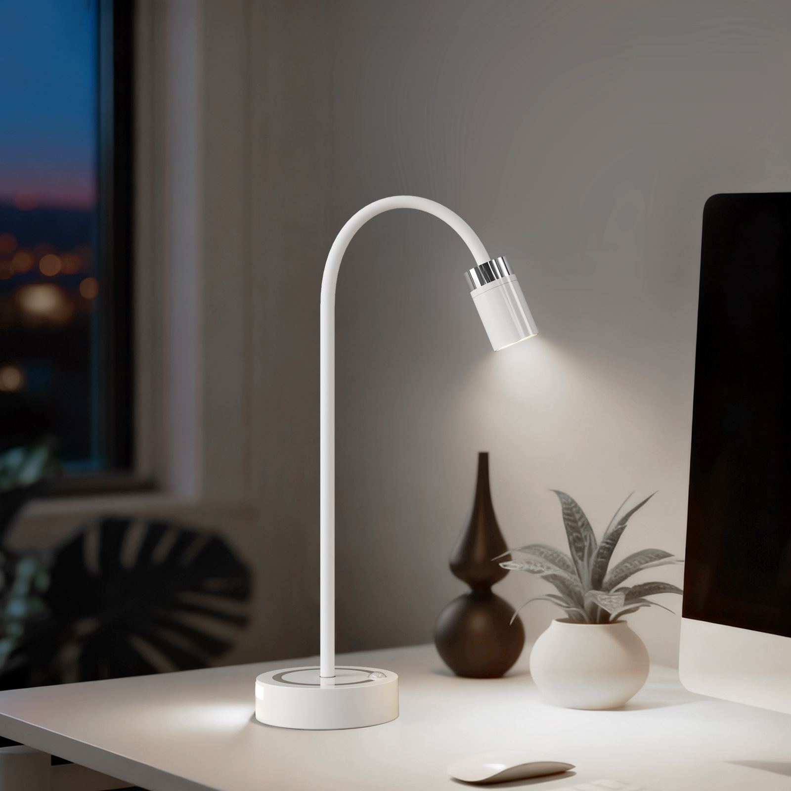 Cross-border led work reading light, human body sensing no-wiring night light, rechargeable dormitory bed diy desk lamp pic 9
