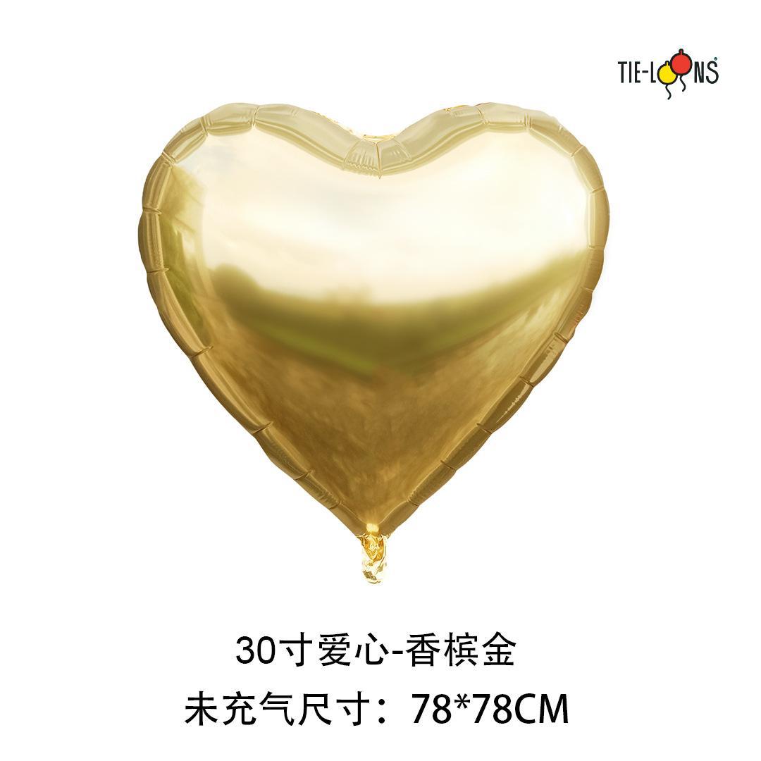 跨境哑光五角星30寸铝箔球生日装饰氦飘铝膜派对批发气球详情3