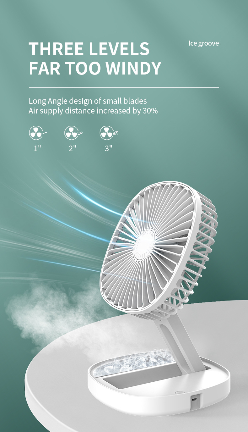 Folding Fan складной вентилятор на третьей скорости, аэродинамический стол на открытом воздухе летом охлаждается ароматический заменитель M141 pic 7