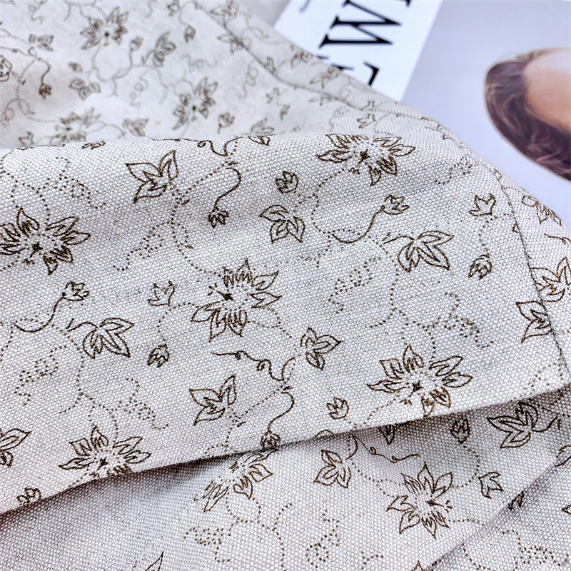 In-stock 0wis raindrop linen and floral patterned French raindrop linen printed floral casual trousers, slimming and versatile pic 32