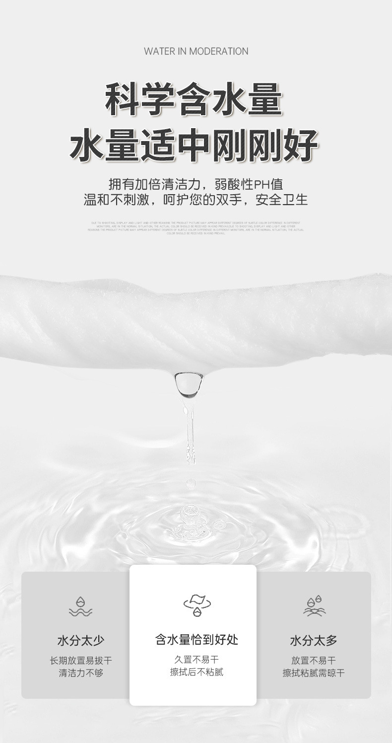 厨房清洁湿巾 厂家批发大包厨房湿巾家用带盖清洁抽取式湿巾详情4