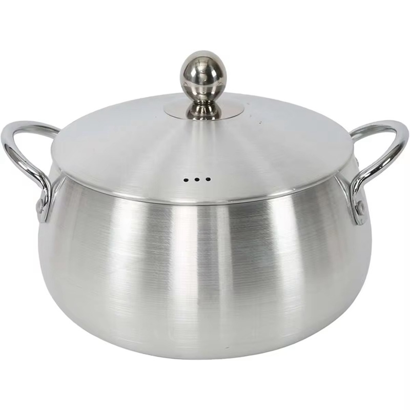 Aluminum pots Middle East and Africa Aluminum Lid Set Soup Pot Sanding pot 10-piece set 16/18/20/22/24 pic 8